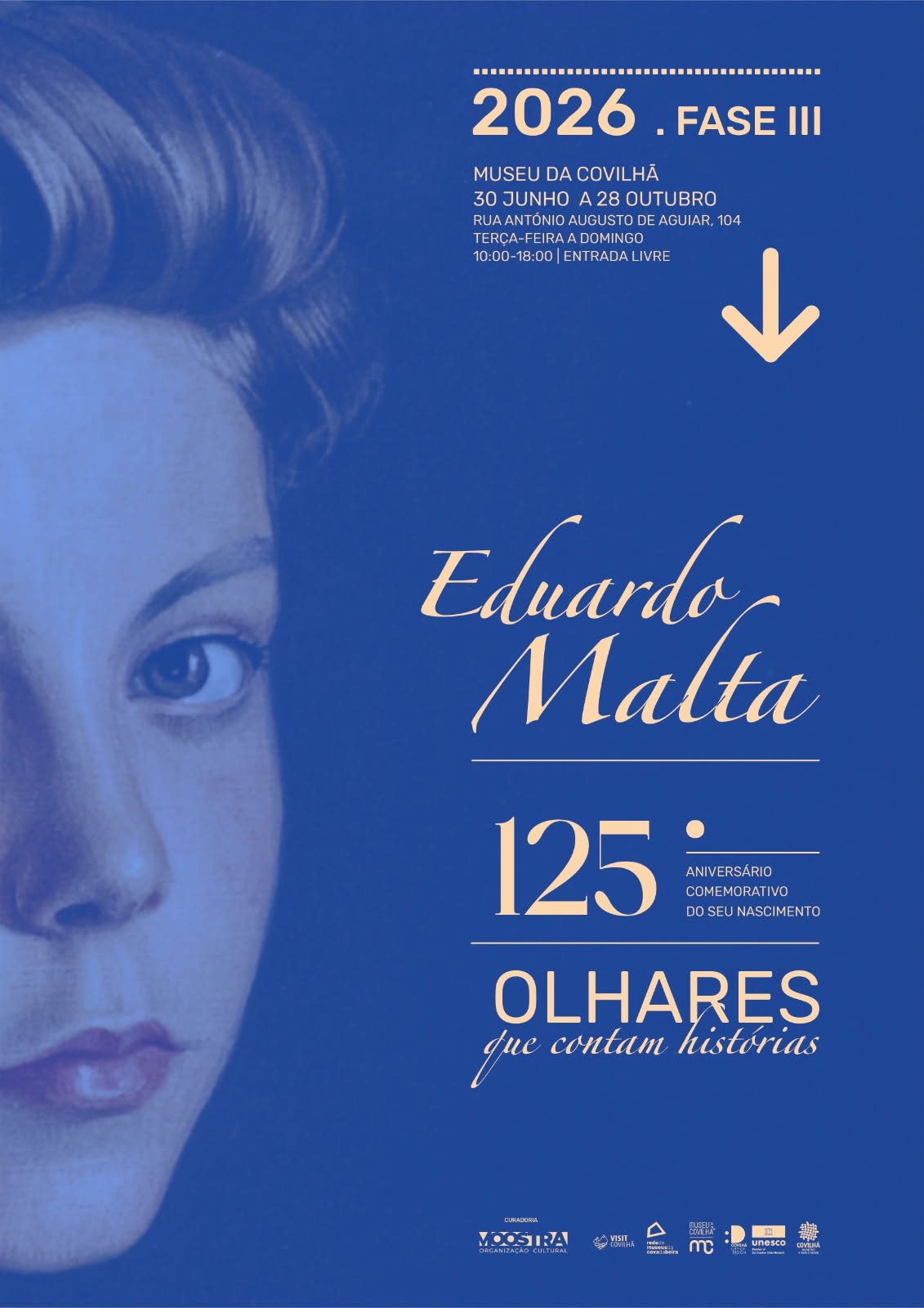 Cartaz da exposição Eduardo Malta, Fase III, no Museu da Covilhã